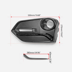 Honda Civic Type-R FK8 2017 2018 2019 2020 2021 with Aftermarket Parts - Front Fog Light Cover Replacement PP from EPR USA