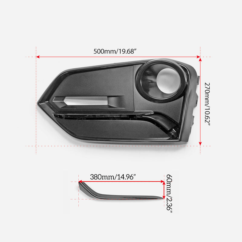 Honda Civic Type-R FK8 2017 2018 2019 2020 2021 with Aftermarket Parts - Front Fog Light Cover Replacement PP from EPR USA
