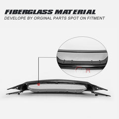 Honda Civic Type-R FK8 2017 2018 2019 2020 2021 with Aftermarket Parts - JS Style Front Grill & Front grill Emblem holder Carbon Fiber / FRP from EPR USA