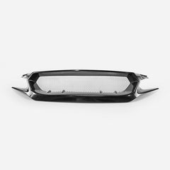 Honda Civic Type-R FK8 2017 2018 2019 2020 2021 with Aftermarket Parts - JS Style Front Grill & Front grill Emblem holder Carbon Fiber / FRP from EPR USA