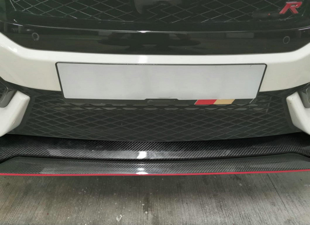 Honda Civic Type-R FK8 2017 2018 2019 2020 2021 with Aftermarket Parts - OEM Style Front Lip Carbon Fiber / FRP from EPR USA