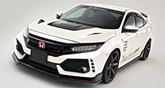 Honda Civic Type-R FK8 2017 2018 2019 2020 2021 with Aftermarket Parts - VRS Style Front Lip Carbon Fiber / FRP from EPR USA