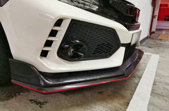 Honda Civic Type-R FK8 2017 2018 2019 2020 2021 with Aftermarket Parts - OEM Style Front Lip Carbon Fiber / FRP from EPR USA