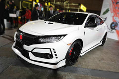 Honda Civic Type-R FK8 2017 2018 2019 2020 2021 with Aftermarket Parts - M Style Front Lip ABS from EPR USA