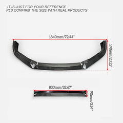 Honda Civic Type-R FK8 2017 2018 2019 2020 2021 with Aftermarket Parts - VRS2 Style Front Lip Carbon Fiber / FRP from EPR USA