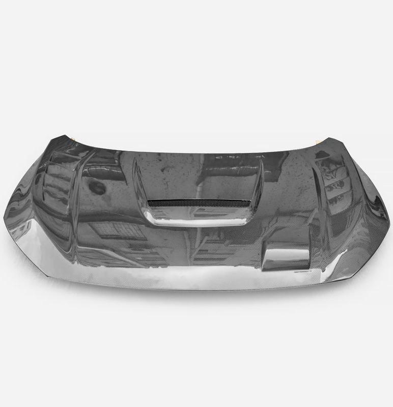 Honda Civic Type-R FK8 2017 2018 2019 2020 2021 with Aftermarket Parts - JS Style Hood Carbon Fiber / FRP from EPR USA