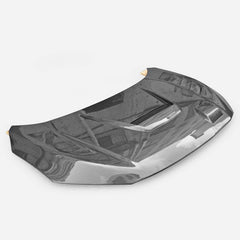 Honda Civic Type-R FK8 2017 2018 2019 2020 2021 with Aftermarket Parts - JS Style Hood Carbon Fiber / FRP from EPR USA