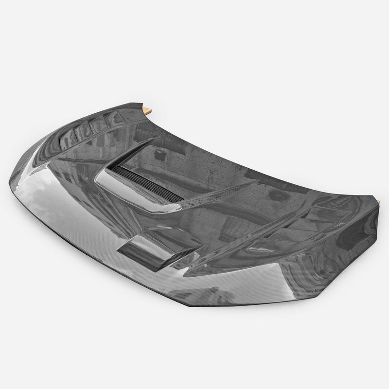 Honda Civic Type-R FK8 2017 2018 2019 2020 2021 with Aftermarket Parts - JS Style Hood Carbon Fiber / FRP from EPR USA