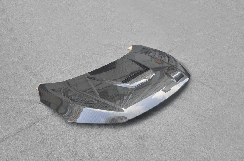 Honda Civic Type-R FK8 2017 2018 2019 2020 2021 with Aftermarket Parts - JS Style Hood Carbon Fiber / FRP from EPR USA