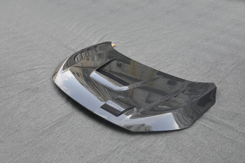 Honda Civic Type-R FK8 2017 2018 2019 2020 2021 with Aftermarket Parts - JS Style Hood Carbon Fiber / FRP from EPR USA