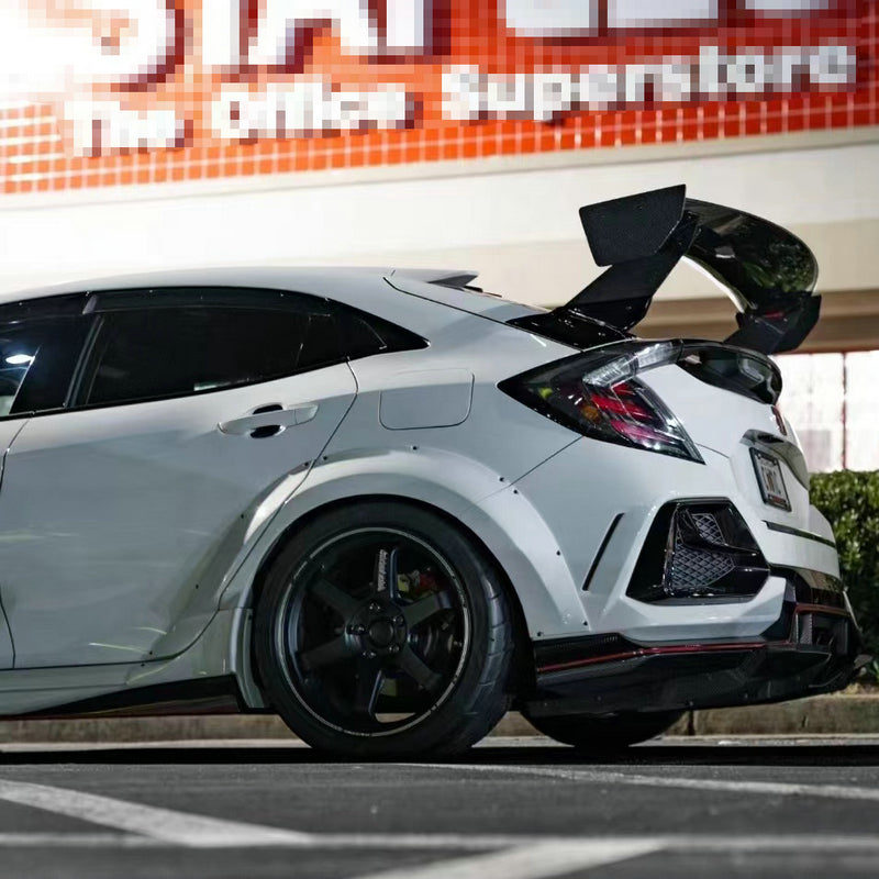 Honda Civic Type-R FK8 2017 2018 2019 2020 2021 with Aftermarket Parts - VRSW Style Rear Fenders Carbon Fiber/FRP from EPR USA