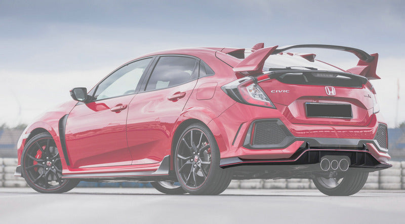 Fk8 Type R Rear Honda Civic Type-R FK8 2017-2021 Aftermarket Parts - EP Racing Rear Lip ...