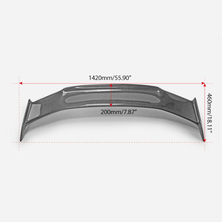 Honda Civic Type-R FL5 2023 2024 with Aftermarket Parts - Modulo Style Rear Spoiler Carbon Fiber / FRP from EPR USA