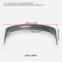 Honda Civic Type-R FL5 2023 2024 with Aftermarket Parts - Rear Spoiler & Spoiler Leg Carbon Fiber / Aluminum from EPR USA