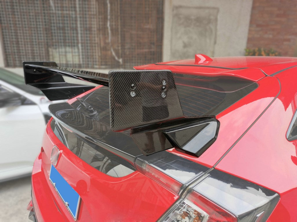 Honda Civic Type-R FK8 2017 2018 2019 2020 2021 with Aftermarket Parts - Type M Style Rear Spoiler Carbon Fiber / FRP from EPR USA