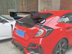 Honda Civic Type-R FK8 2017 2018 2019 2020 2021 with Aftermarket Parts - Type M Style Rear Spoiler Carbon Fiber / FRP from EPR USA