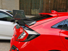 Honda Civic Type-R FK8 2017 2018 2019 2020 2021 with Aftermarket Parts - Type M Style Rear Spoiler Carbon Fiber / FRP from EPR USA