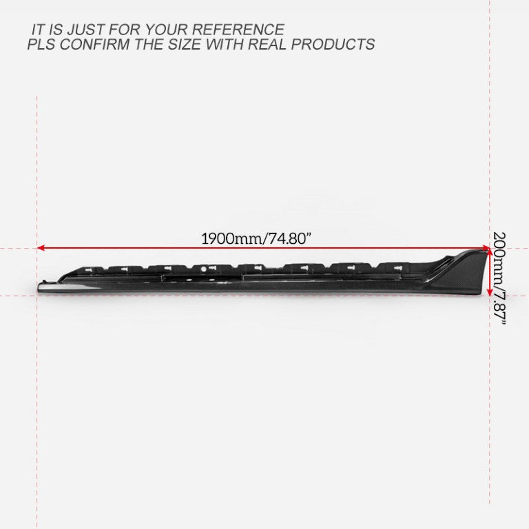 Honda Civic Type-R FK8 2017 2018 2019 2020 2021 with Aftermarket Parts - OEM Style Side Skirts Carbon Fiber / FRP from EPR USA