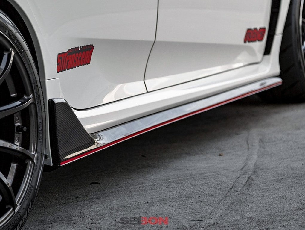 Honda Civic Type-R FK8 2017 2018 2019 2020 2021 with Aftermarket Parts - OEM Style Side Skirts Carbon Fiber / FRP from EPR USA