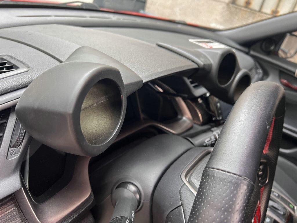 Honda Civic Type-R FK8 2017 2018 2019 2020 2021 with Aftermarket Parts - EPA Type A 60mm Double Gauge Pod ABS from EPR USA