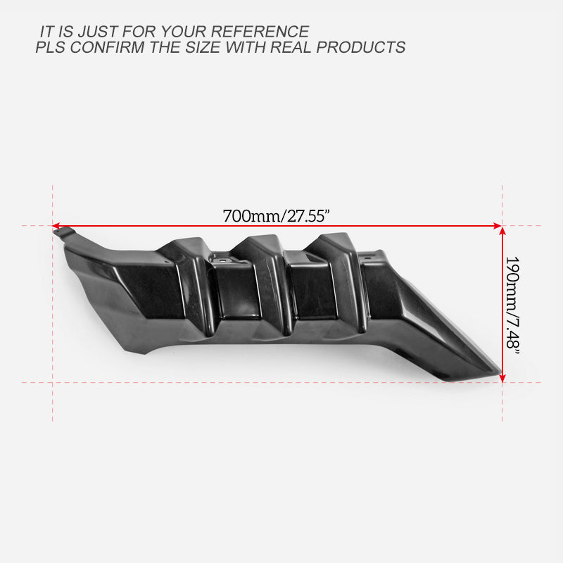 Honda Civic Type-R FK8 2017 2018 2019 2020 2021 with Aftermarket Parts - M Style rear under spoiler ABS from EPR USA