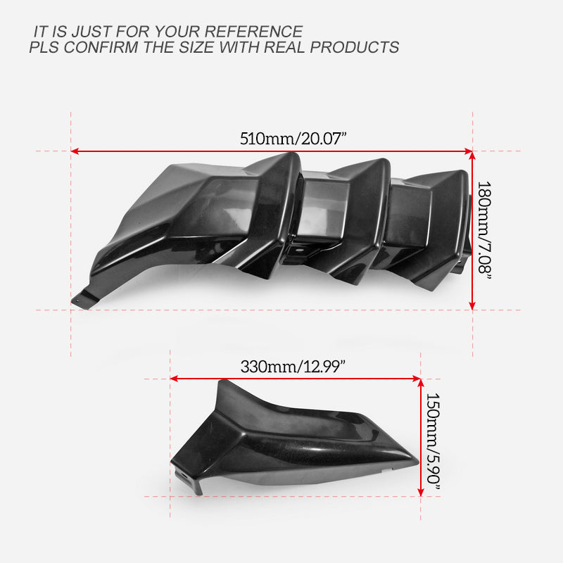 Honda Civic Type-R FK8 2017 2018 2019 2020 2021 with Aftermarket Parts - M Style rear under spoiler ABS from EPR USA