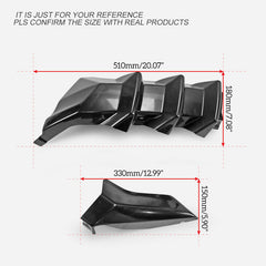 Honda Civic Type-R FK8 2017 2018 2019 2020 2021 with Aftermarket Parts - M Style rear under spoiler ABS from EPR USA