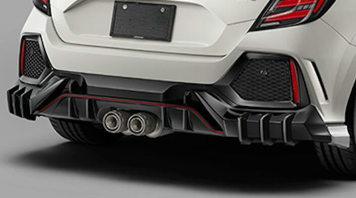 Honda Civic Type-R FK8 2017 2018 2019 2020 2021 with Aftermarket Parts - M Style rear under spoiler ABS from EPR USA
