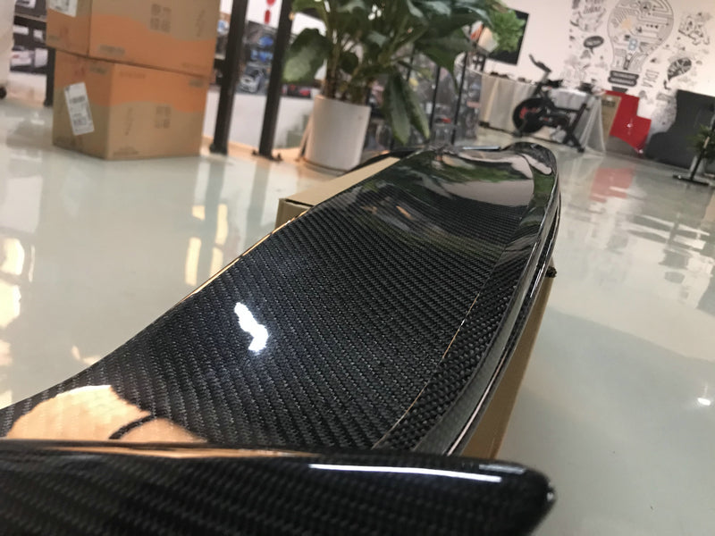 Honda Civic Type-R FK8 2017 2018 2019 2020 2021 with Aftermarket Parts - ES Style Gurney flap (For OE wing blade) Carbon Fiber / FRP from EPR USA