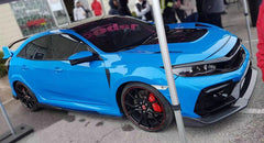 Honda Civic Type-R FK8 2017 2018 2019 2020 2021 with Aftermarket Parts - VRS2 Style Side Skirts Vacuumed Carbon Fiber / FRP from EPR USA