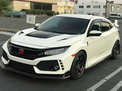 Honda Civic Type-R FK8 2017 2018 2019 2020 2021 with Aftermarket Parts - VRS2 Style Side Skirts Vacuumed Carbon Fiber / FRP from EPR USA