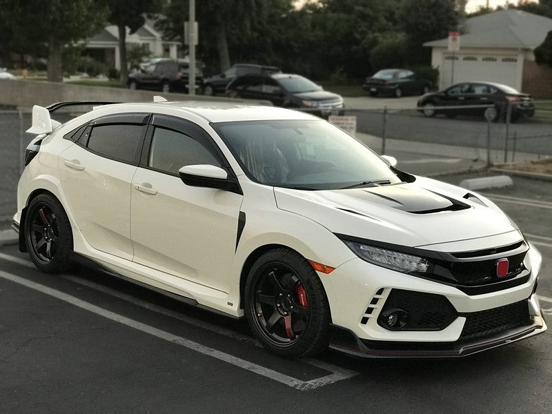 Honda Civic Type-R FK8 2017 2018 2019 2020 2021 with Aftermarket Parts - VRS2 Style Side Skirts Vacuumed Carbon Fiber / FRP from EPR USA