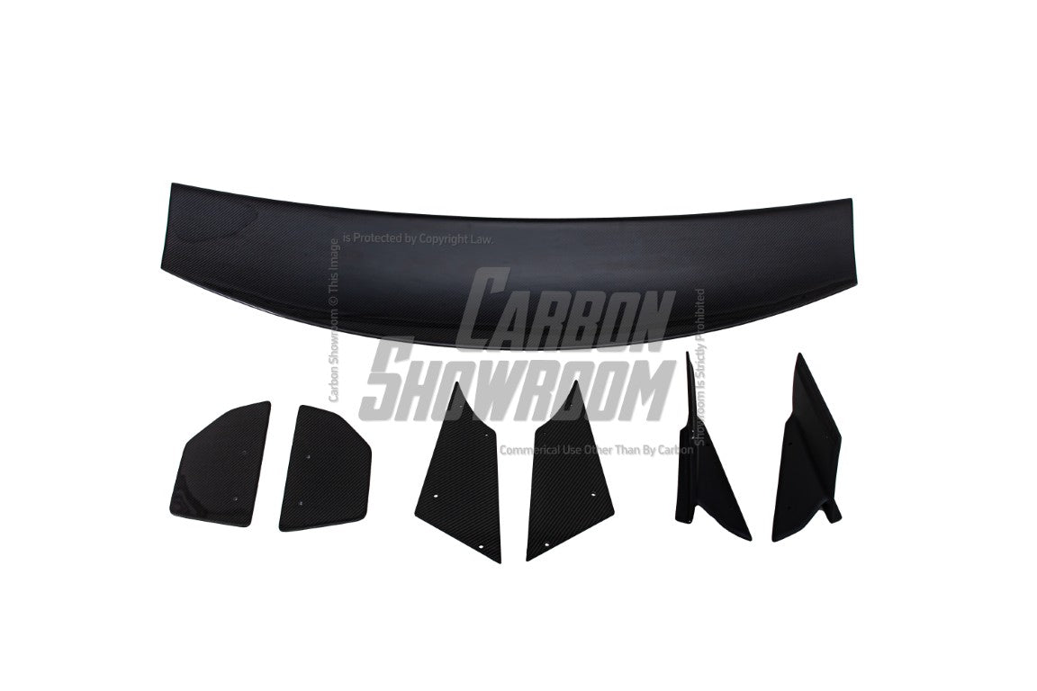 Honda Civic Type-R FK8 2017 2018 2019 2020 2021 & Civic 10th Gen FK7 2017 2018 2019 2020 2021 with Aftermarket Parts - VRSAR2 Style Rear GT Spoiler Carbon Fiber / FRP from EPR USA
