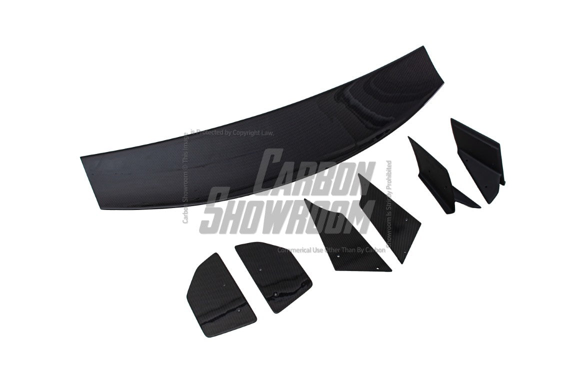 Honda Civic Type-R FK8 2017 2018 2019 2020 2021 & Civic 10th Gen FK7 2017 2018 2019 2020 2021 with Aftermarket Parts - VRSAR2 Style Rear GT Spoiler Carbon Fiber / FRP from EPR USA