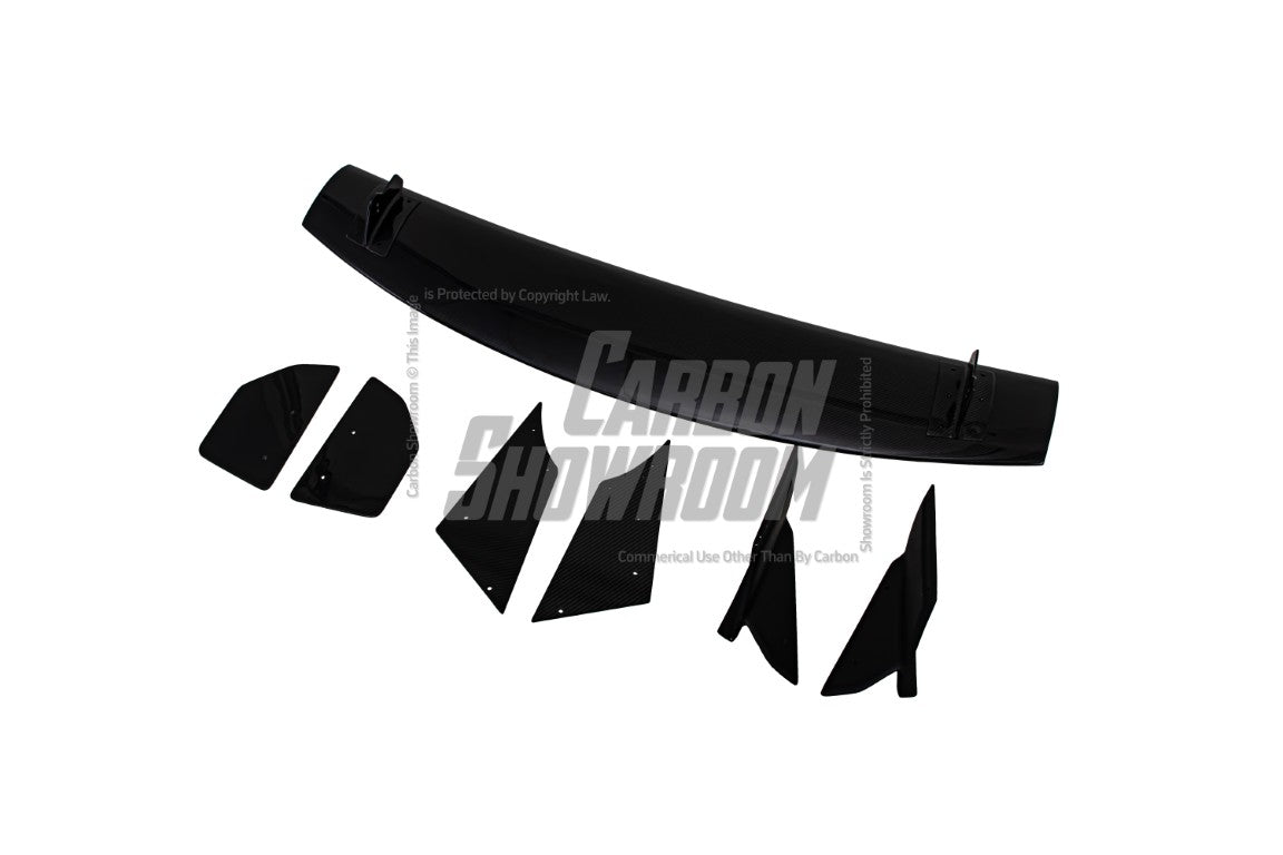 Honda Civic Type-R FK8 2017 2018 2019 2020 2021 & Civic 10th Gen FK7 2017 2018 2019 2020 2021 with Aftermarket Parts - VRSAR2 Style Rear GT Spoiler Carbon Fiber / FRP from EPR USA