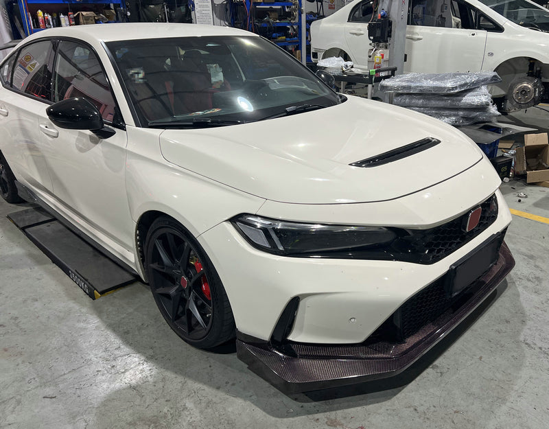 Honda Civic Type-R FL5 2023 2024 with Aftermarket Parts - EPA1 Front Lip Pre-preg Carbon Fiber from EPR USA