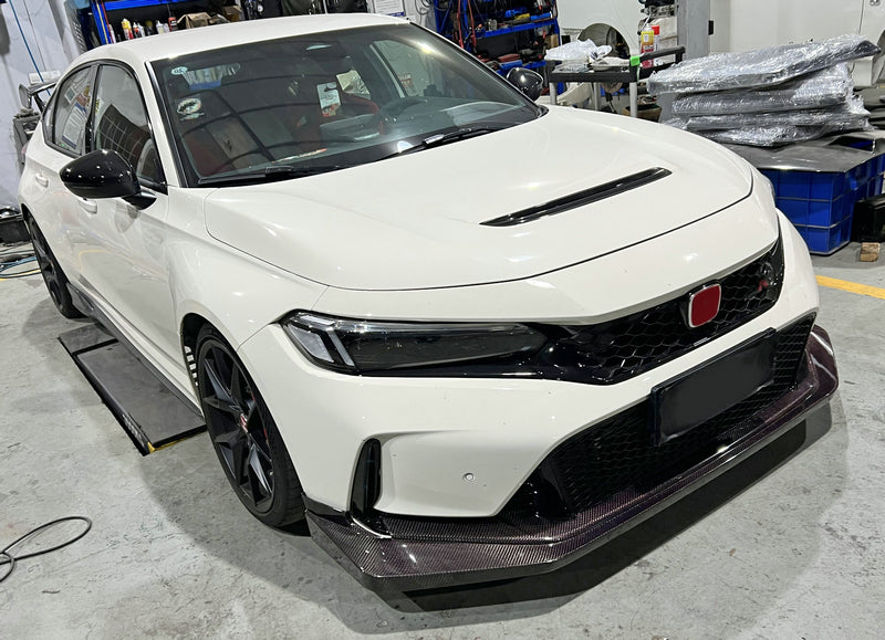 Honda Civic Type-R FL5 2023 2024 with Aftermarket Parts - EPA1 Front Lip Pre-preg Carbon Fiber from EPR USA