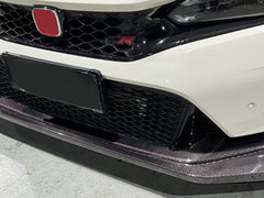 Honda Civic Type-R FL5 2023 2024 with Aftermarket Parts - EPA1 Front Lip Pre-preg Carbon Fiber from EPR USA