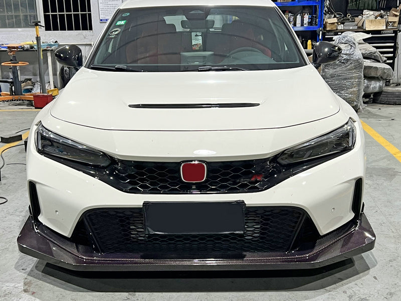 Honda Civic Type-R FL5 2023 2024 with Aftermarket Parts - EPA1 Front Lip Pre-preg Carbon Fiber from EPR USA