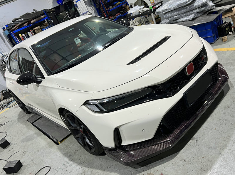 Honda Civic Type-R FL5 2023 2024 with Aftermarket Parts - EPA1 Front Lip Pre-preg Carbon Fiber from EPR USA