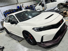 Honda Civic Type-R FL5 2023 2024 with Aftermarket Parts - EPA1 Front Lip Pre-preg Carbon Fiber from EPR USA