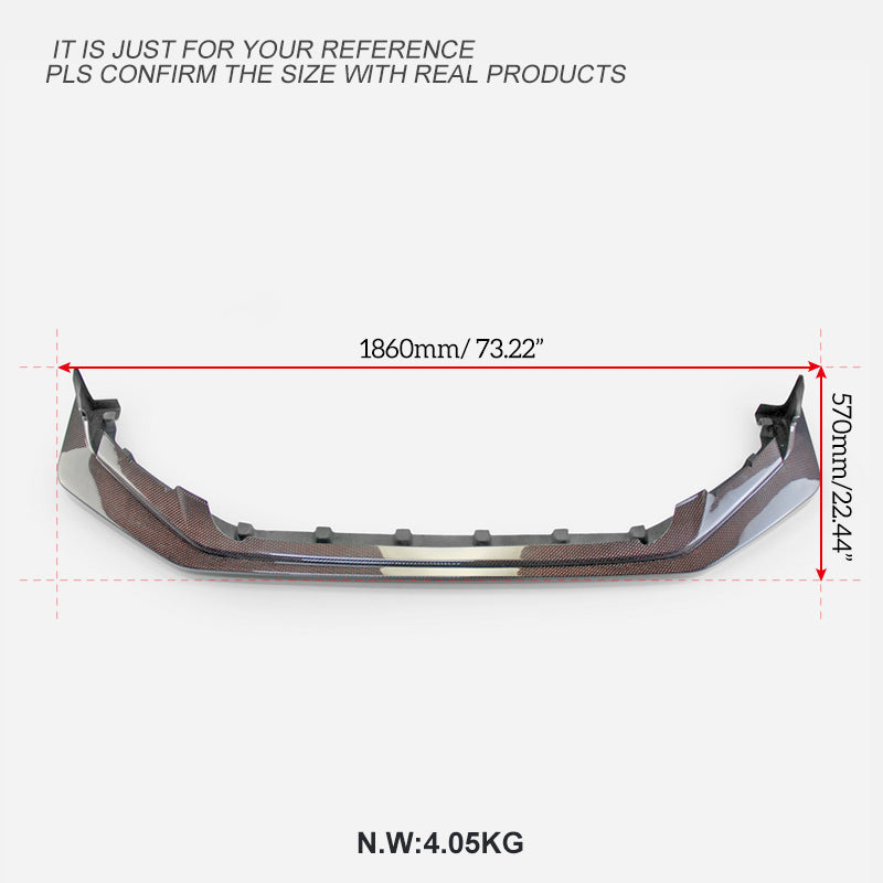 Honda Civic Type-R FL5 2023 2024 with Aftermarket Parts - EPA1 Front Lip Pre-preg Carbon Fiber from EPR USA