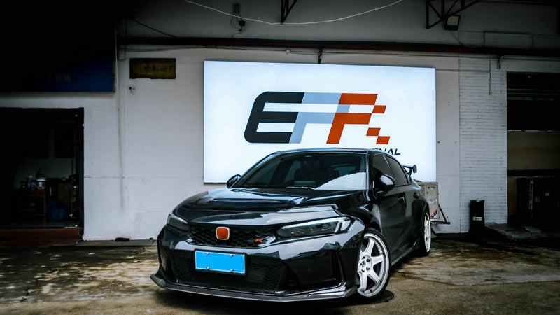 Honda Civic Type-R FL5 2023 2024 with Aftermarket Parts - EPA Front Lip Carbon Fiber from EPR USA