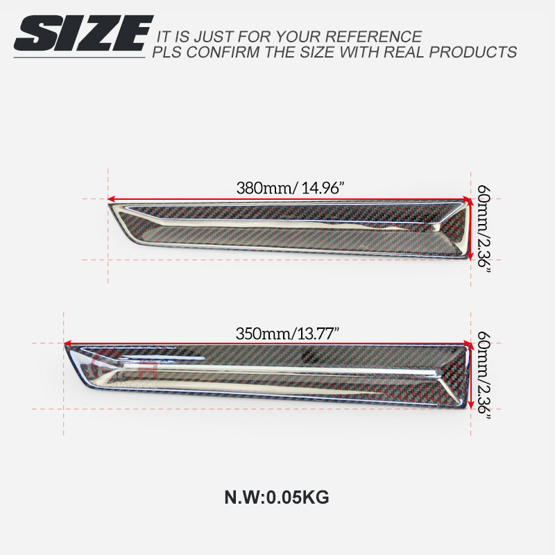 Honda Civic Type-R FL5 2023 2024 with Aftermarket Parts - Front & Rear Door Trim Pre-preg Carbon Fiber from EPR USA
