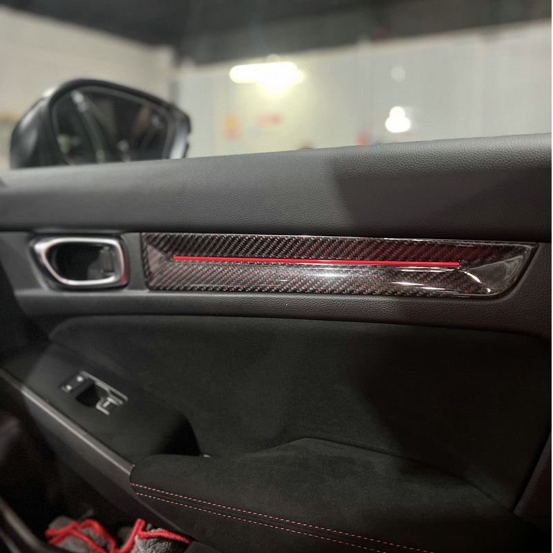 Honda Civic Type-R FL5 2023 2024 with Aftermarket Parts - Front & Rear Door Trim Pre-preg Carbon Fiber from EPR USA
