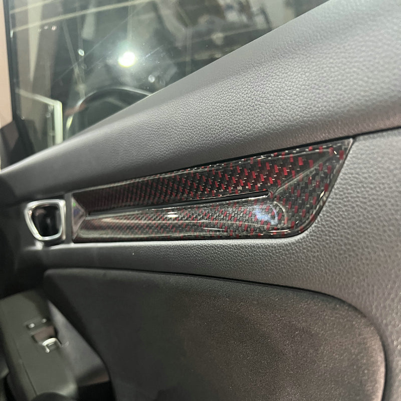Honda Civic Type-R FL5 2023 2024 with Aftermarket Parts - Front & Rear Door Trim Pre-preg Carbon Fiber from EPR USA
