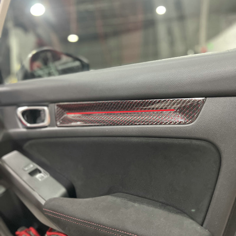 Honda Civic Type-R FL5 2023 2024 with Aftermarket Parts - Front & Rear Door Trim Pre-preg Carbon Fiber from EPR USA
