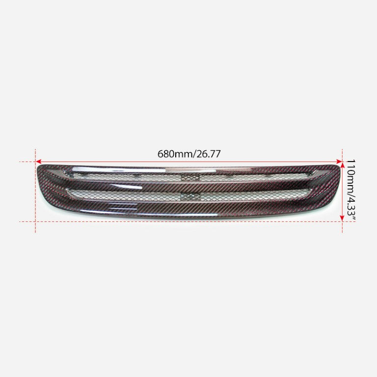 Honda Civic Type-R FL5 2023 2024 with Aftermarket Parts - Hood Vent Trim Pre-preg Carbon Fiber from EPR USA