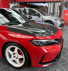 Honda Civic Type-R FL5 2023 2024 with Aftermarket Parts - Hood Bonnet Carbon Fiber / FRP from EPR USA