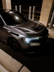 Honda Civic Type-R FL5 2023 2024 with Aftermarket Parts - TM Style Hood Bonnet Carbon Fiber / FRP from EPR USA